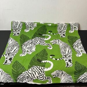 Williams Sonoma Outdoor Sunbrella Tiger Tropical Jacquard pillow case